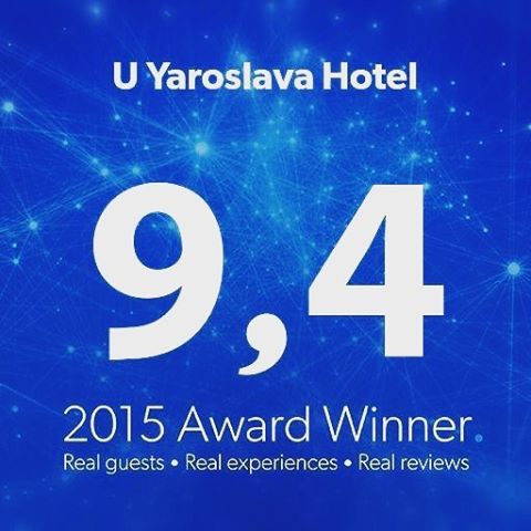 Міжнародна компанія по бронюванні готелей у всьому світі Booking.com прислала нам #нагороду# за 2015рік з досить високим балом. Ура!!! Дякуємо всім нашим Гостям @bookingcom# за відмінні оцінки! #guestsloveus#uyaroslava#уярослава#